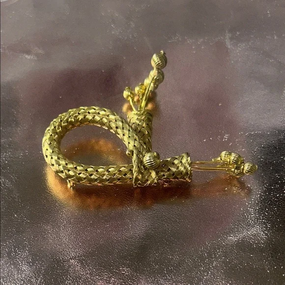 Vintage Gold Rope Knot Brooch #46004 - Picture 3 of 5